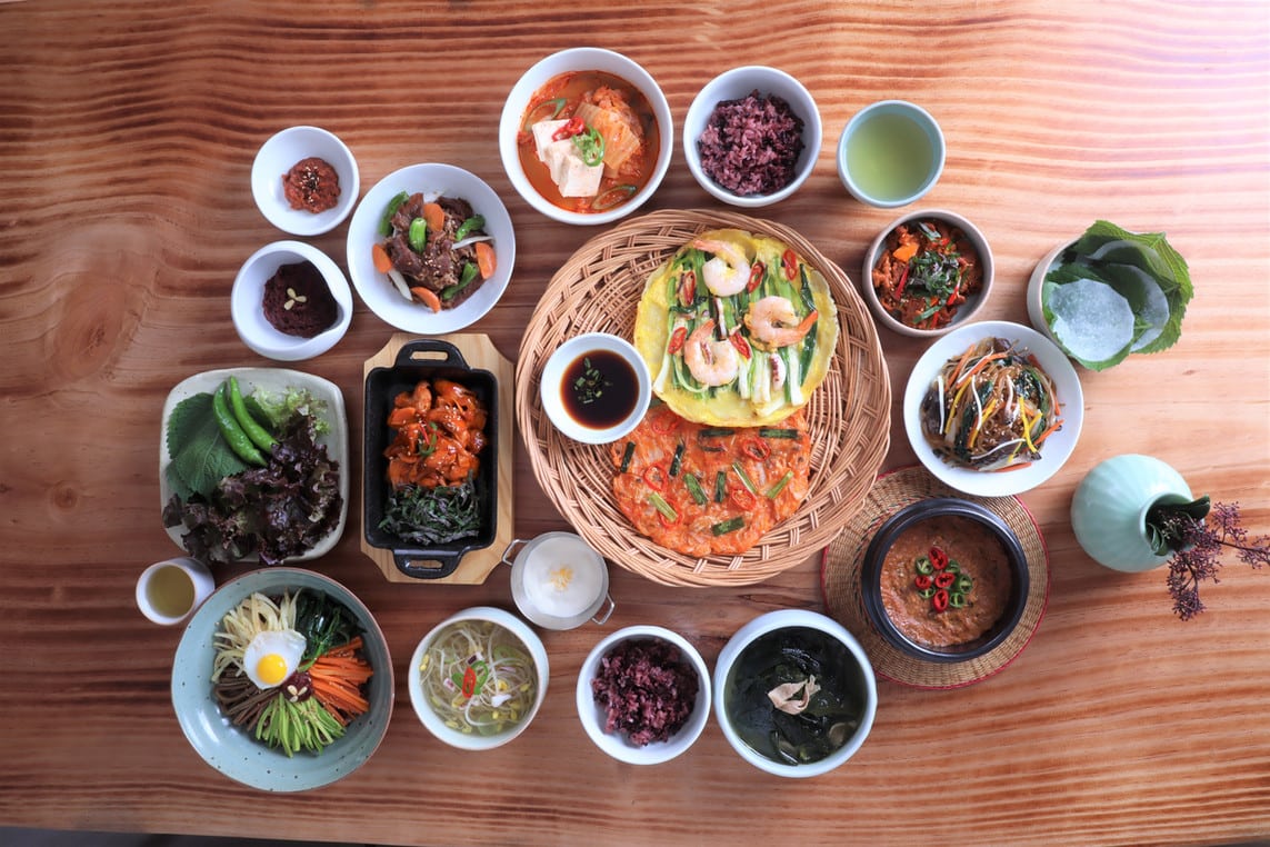 Korean dishes at OME Cooking Lab
